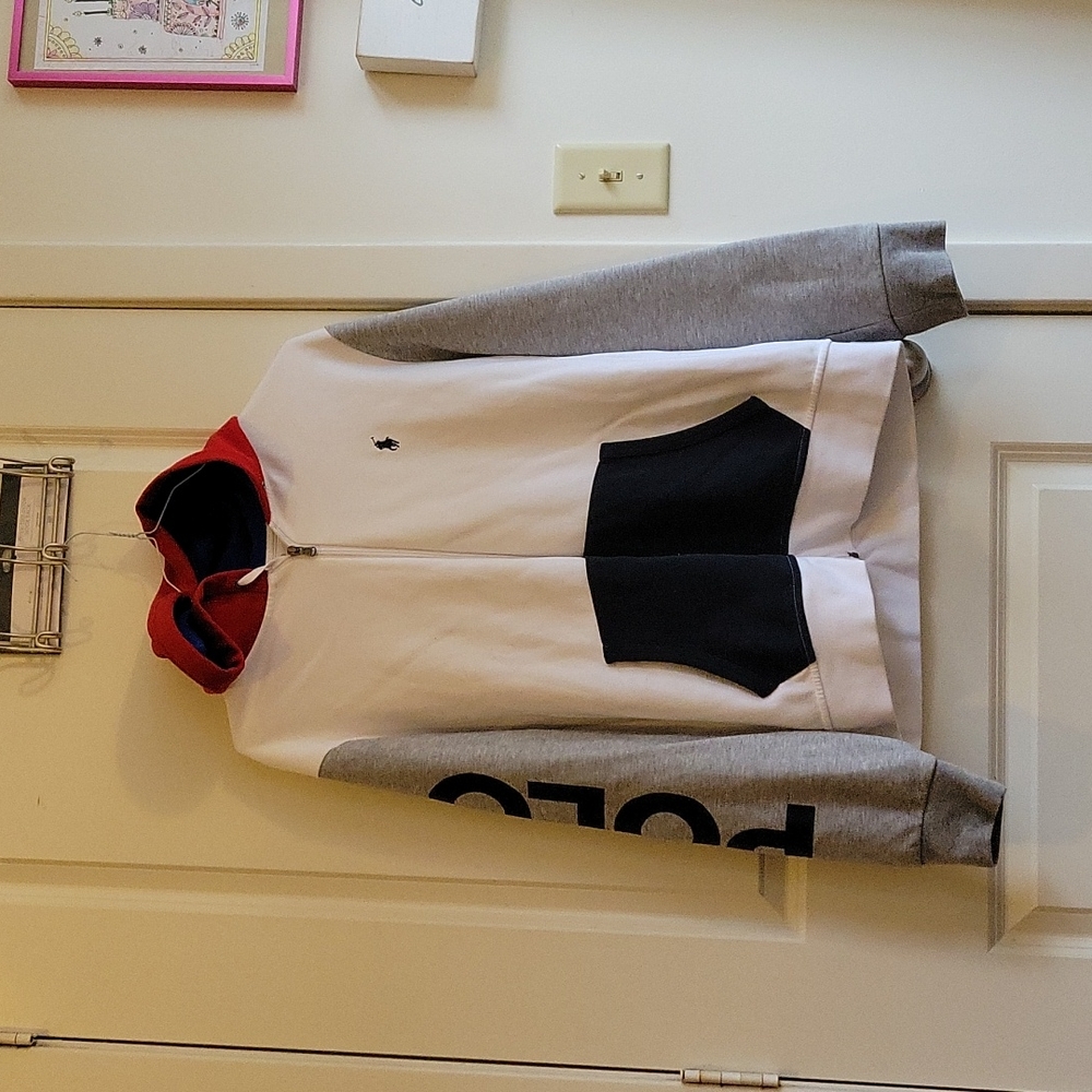 Polo Ralph Lauren hooded sweatshirt.